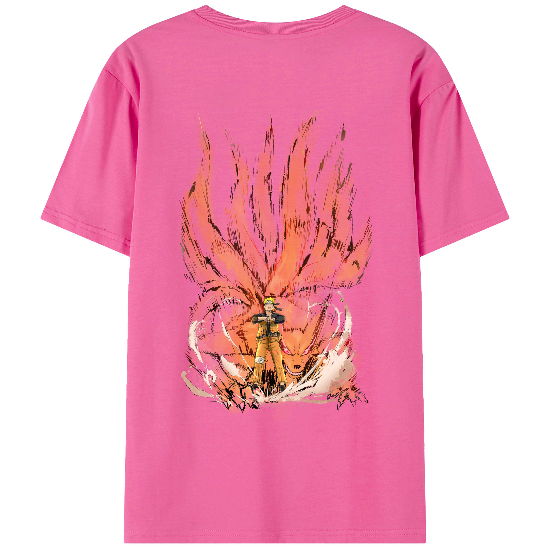 （画像用） NARUTO -ナルト- うずまき ナルト Uzumaki Naruto レディース半袖Tシャツ(バックプリント)